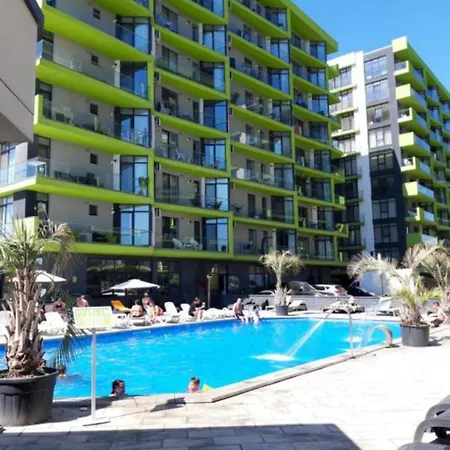 アパート Panoramic Beach And Pool Gorgeous Family Studio Prima Linie La Mare ナボダリ